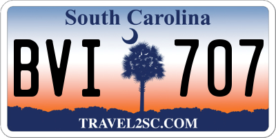 SC license plate BVI707