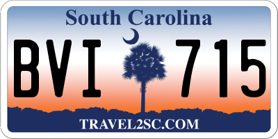 SC license plate BVI715