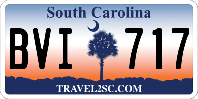 SC license plate BVI717
