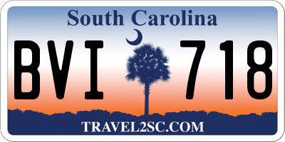 SC license plate BVI718