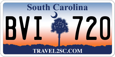 SC license plate BVI720