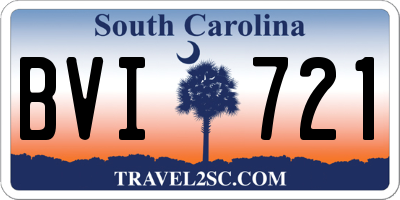 SC license plate BVI721