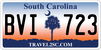 SC license plate BVI723