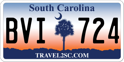 SC license plate BVI724