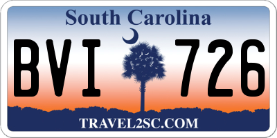 SC license plate BVI726