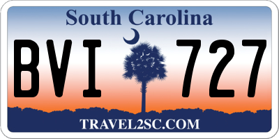 SC license plate BVI727
