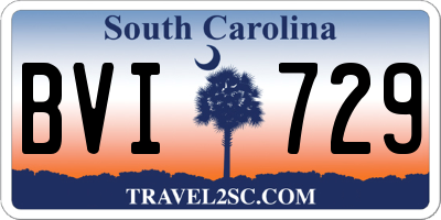 SC license plate BVI729