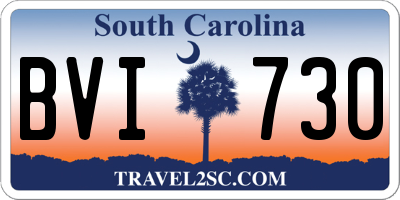 SC license plate BVI730