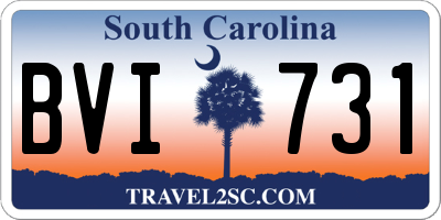 SC license plate BVI731