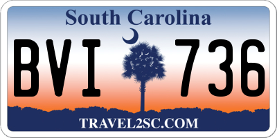 SC license plate BVI736