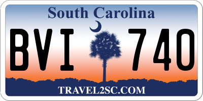 SC license plate BVI740
