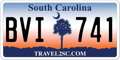 SC license plate BVI741