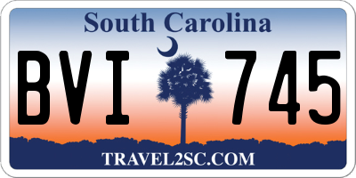 SC license plate BVI745