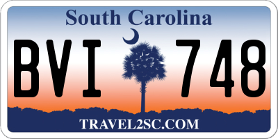 SC license plate BVI748