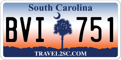 SC license plate BVI751