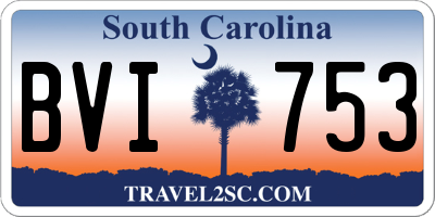 SC license plate BVI753
