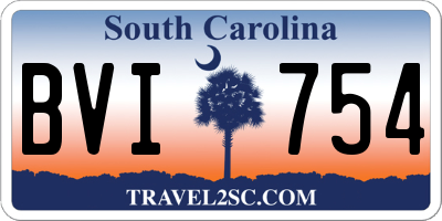 SC license plate BVI754