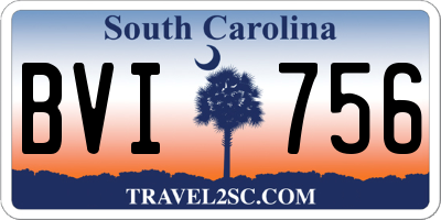 SC license plate BVI756