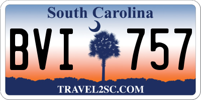 SC license plate BVI757