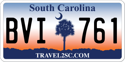 SC license plate BVI761