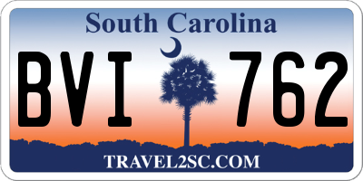 SC license plate BVI762