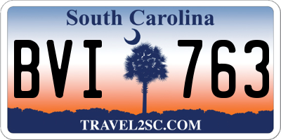 SC license plate BVI763