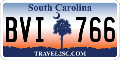 SC license plate BVI766