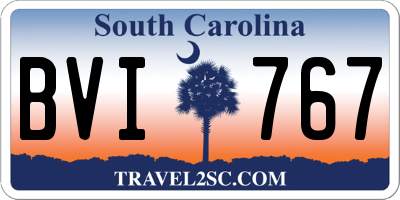 SC license plate BVI767