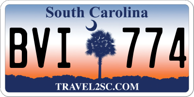 SC license plate BVI774