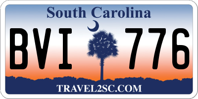 SC license plate BVI776