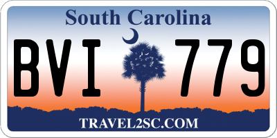 SC license plate BVI779