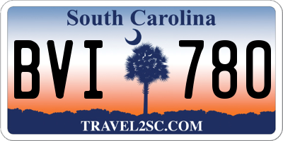 SC license plate BVI780