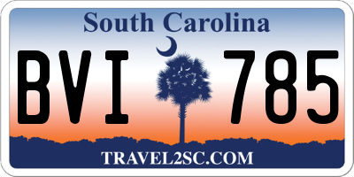 SC license plate BVI785