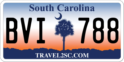 SC license plate BVI788