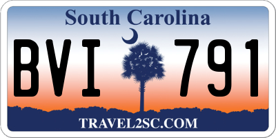 SC license plate BVI791