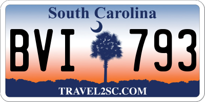 SC license plate BVI793