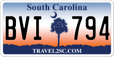 SC license plate BVI794