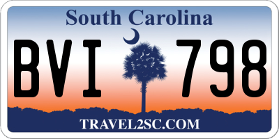 SC license plate BVI798