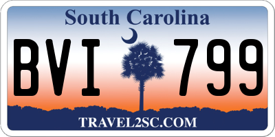 SC license plate BVI799