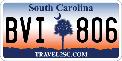 SC license plate BVI806