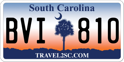 SC license plate BVI810