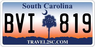 SC license plate BVI819