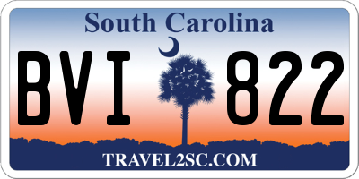 SC license plate BVI822