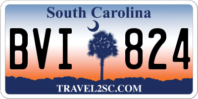 SC license plate BVI824