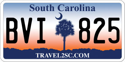 SC license plate BVI825