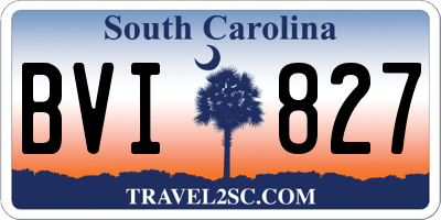 SC license plate BVI827