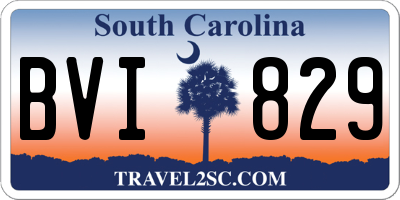 SC license plate BVI829