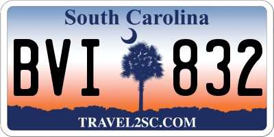 SC license plate BVI832