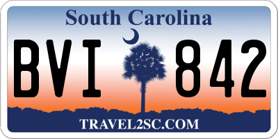SC license plate BVI842