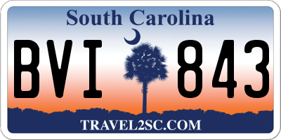 SC license plate BVI843